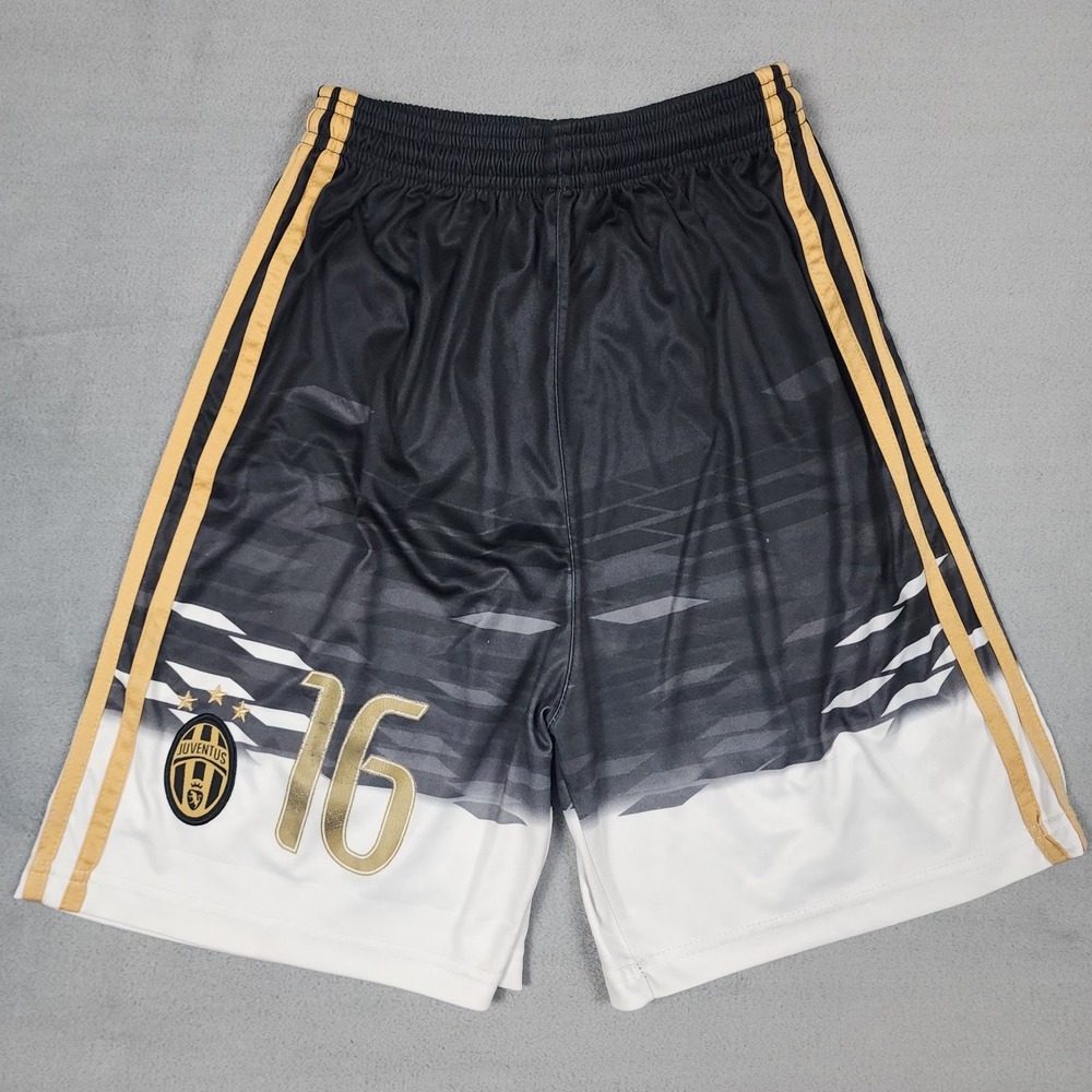 Adidas Juventus Shorts Mens M Black Gold Soccer Football Training 16